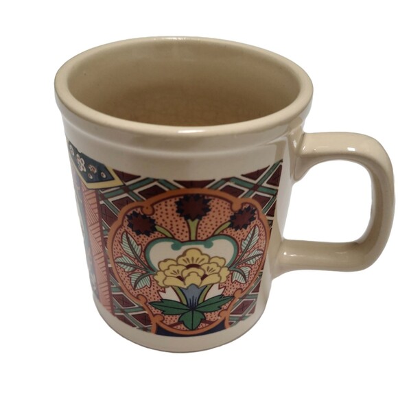 Japan Imari Ceramic Multicolor Mug Floral - Picture 1 of 7